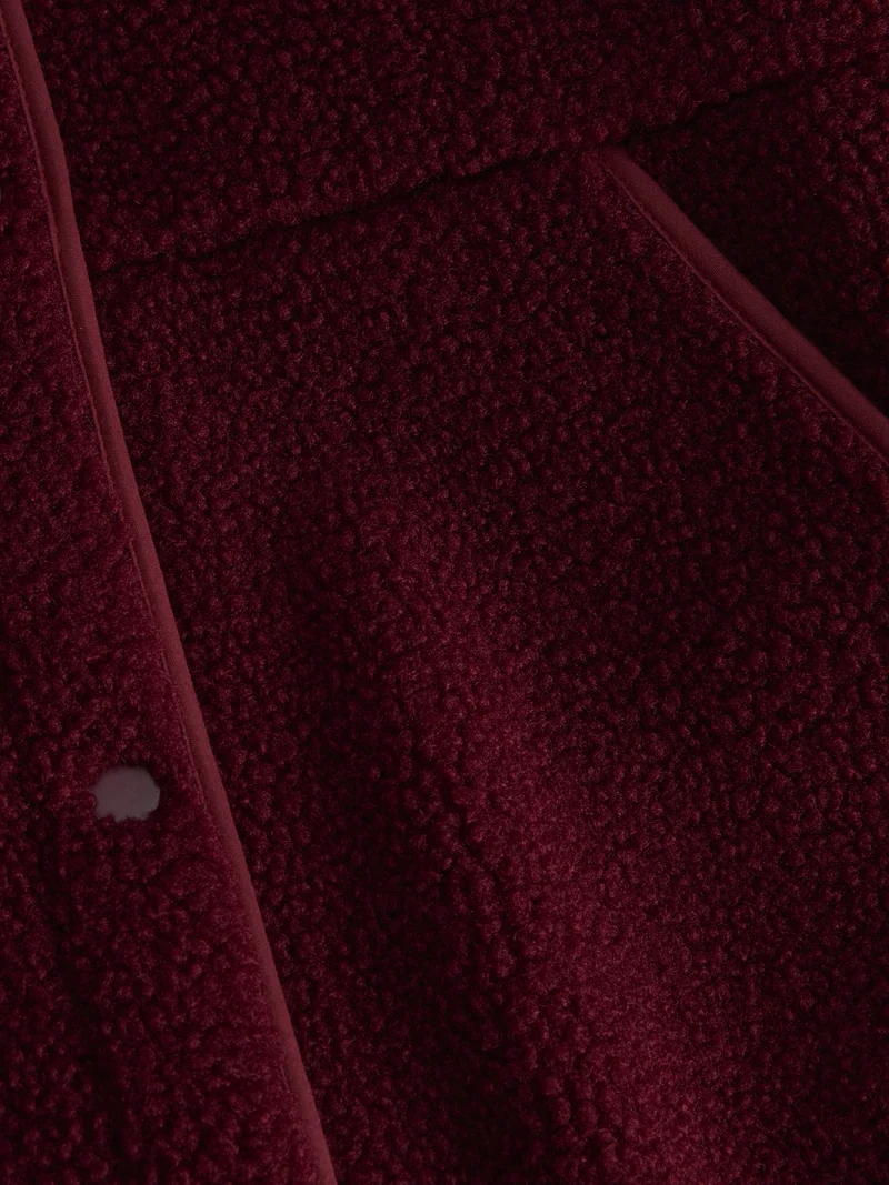 JXVERA TEDDY JACKET OTW SN, Cabernet