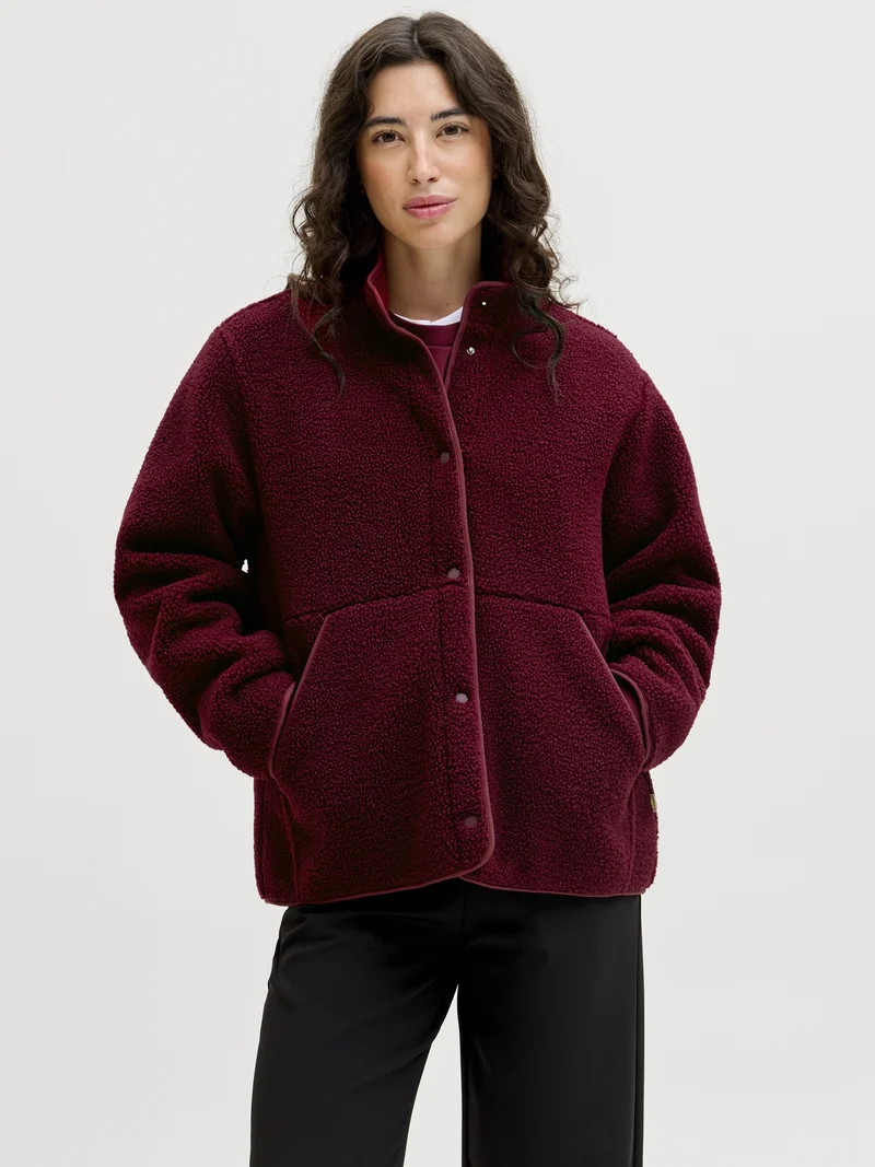 JXVERA TEDDY JACKET OTW SN, Cabernet