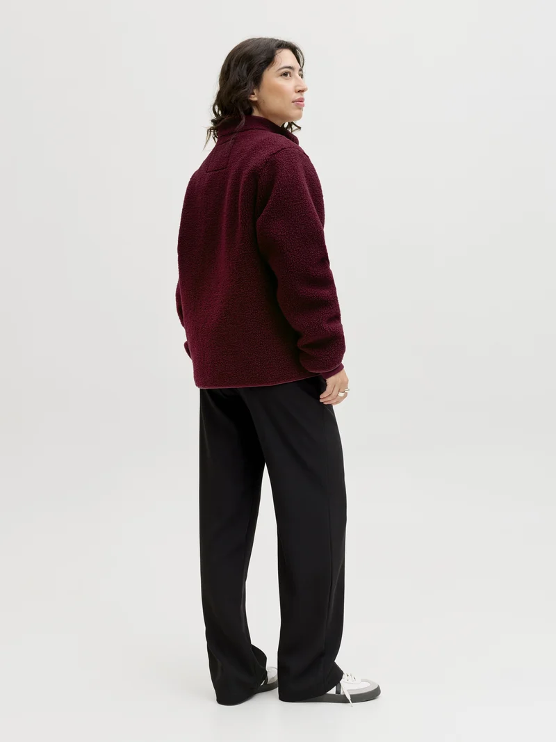 JXVERA TEDDY JACKET OTW SN, Cabernet