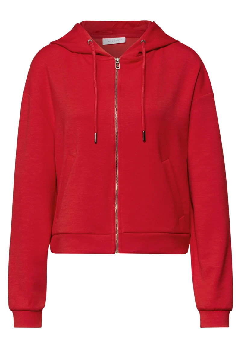 Studio Short Sweat Jkt, torch red