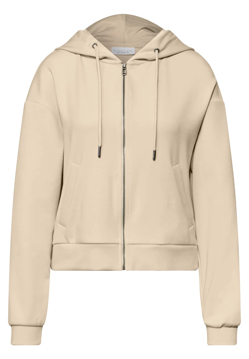 Studio Short Sweat Jkt, stone sand