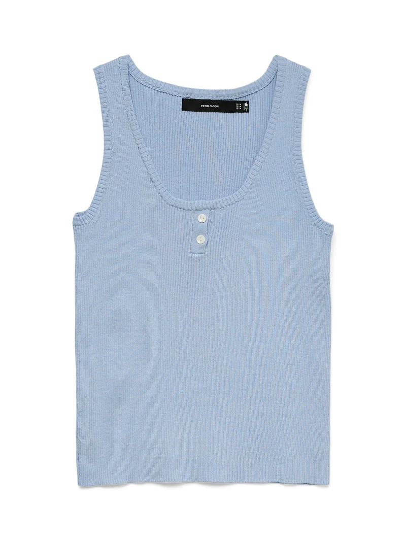 VMRAINBOW BEACH SL U-NECK TOP SE, Brunnera Blue