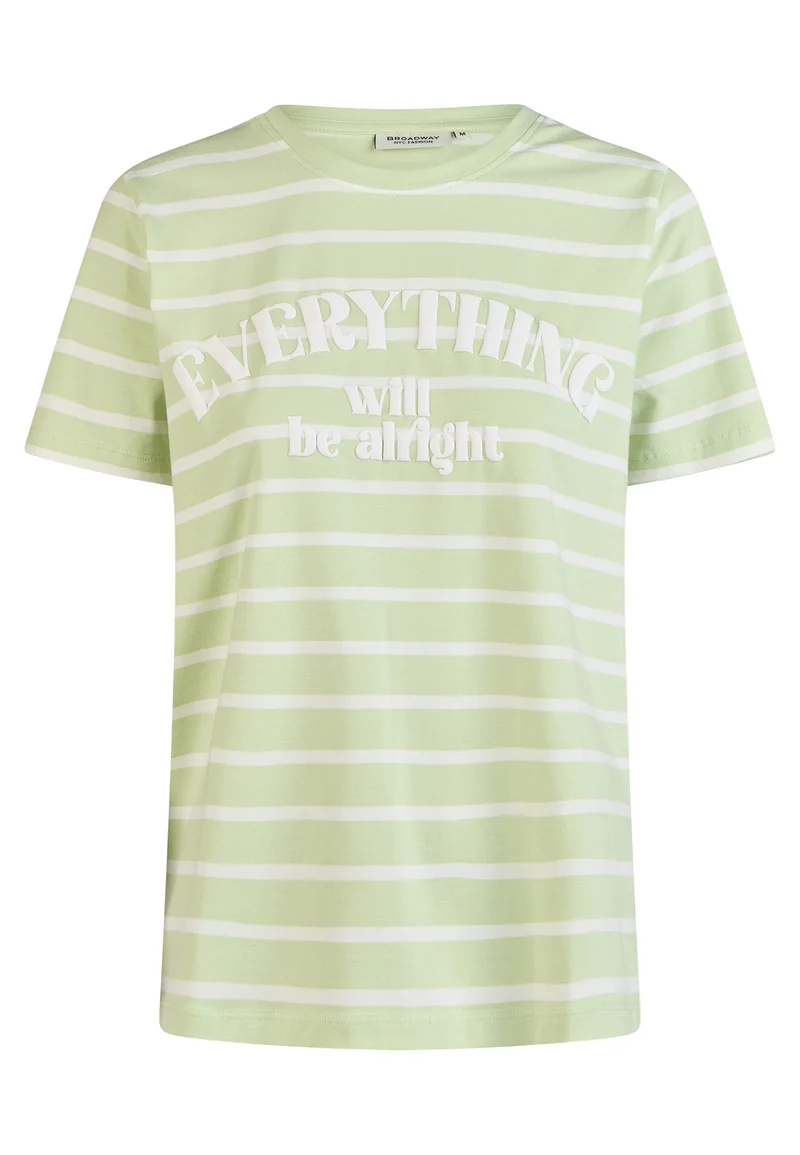 T-SHIRT, GLOW GREEN STRIPE