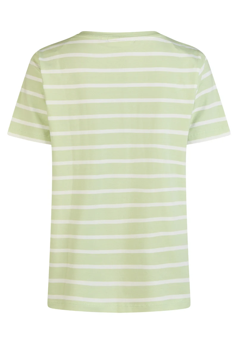 T-SHIRT, GLOW GREEN STRIPE