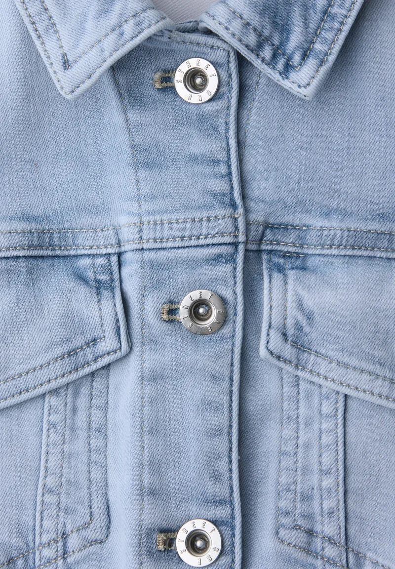 QR Style Jacket,light blue was, Light blue washed