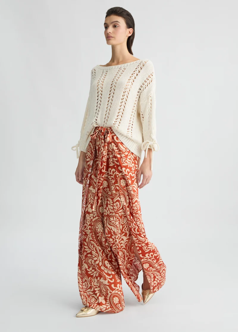 Printed Twill Trousers