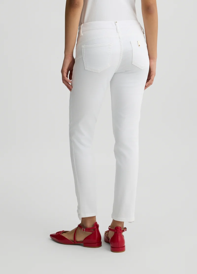 Skinny Trousers with Embroidery