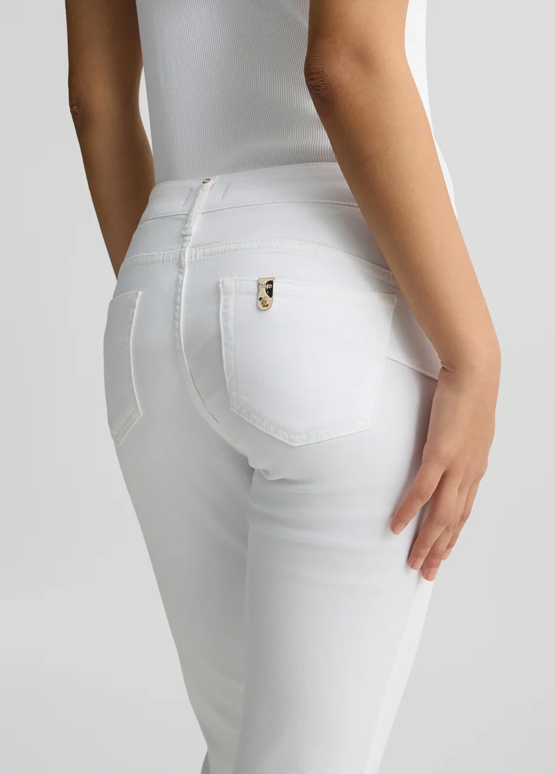 Skinny Trousers with Embroidery