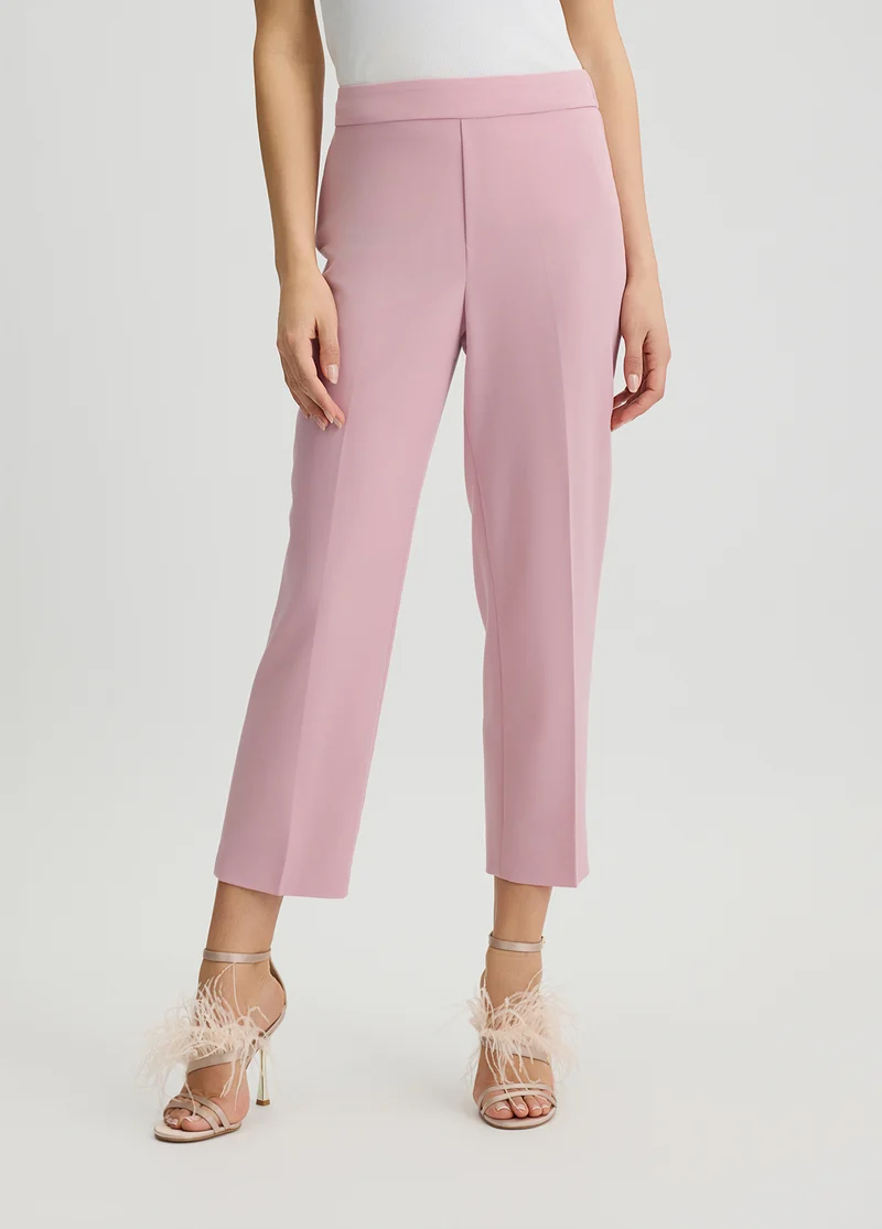 High-Rise Cropped Trousers
