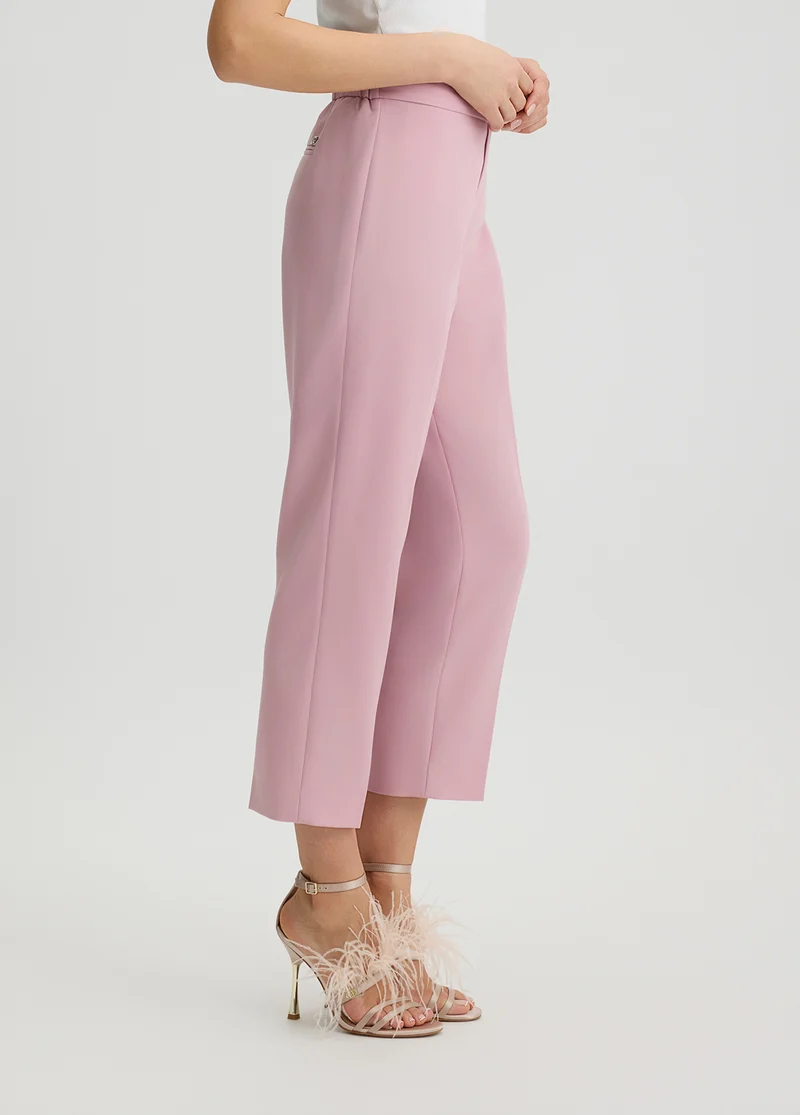 High-Rise Cropped Trousers