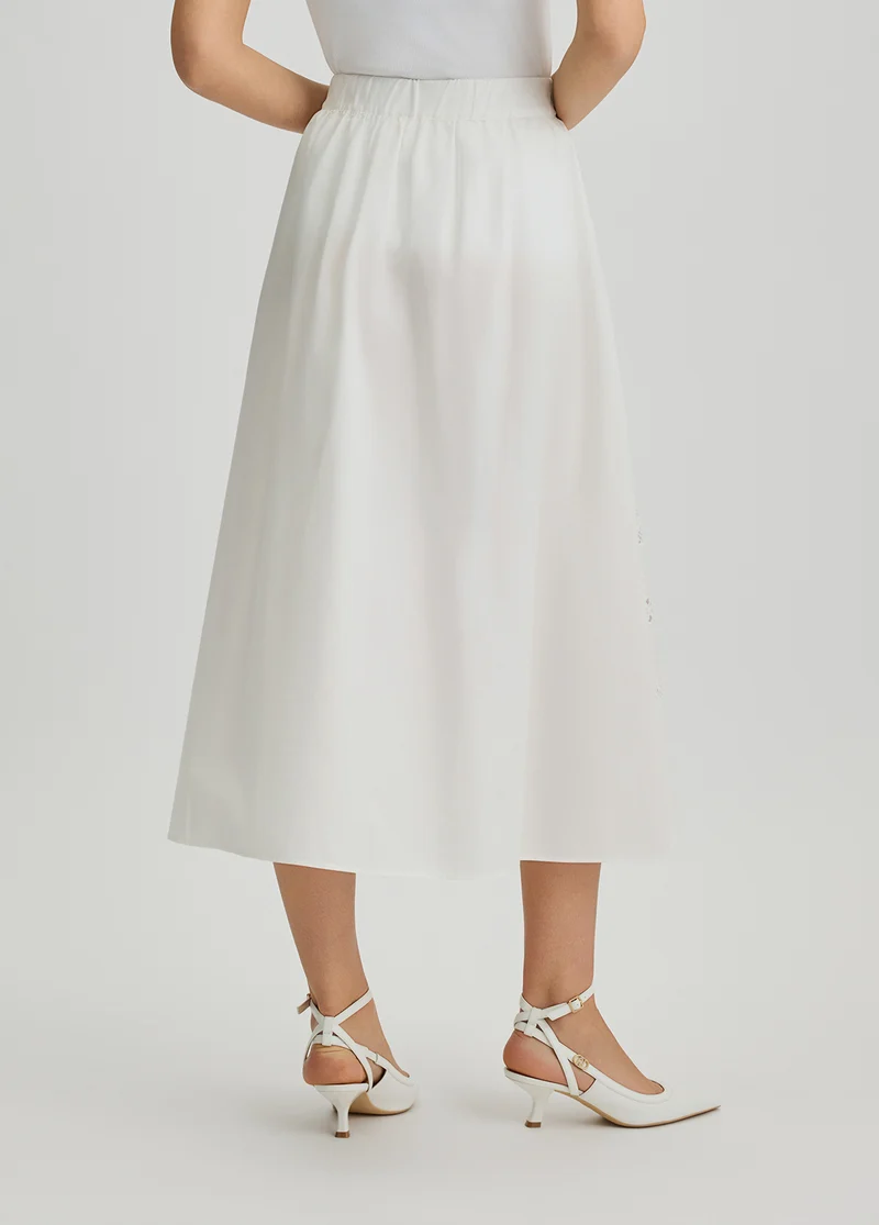 Poplin Skirt with Embroidery