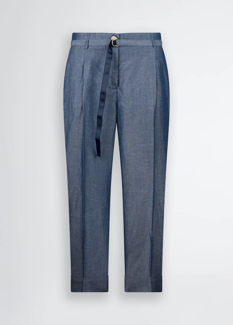 Linen-Blend Trousers