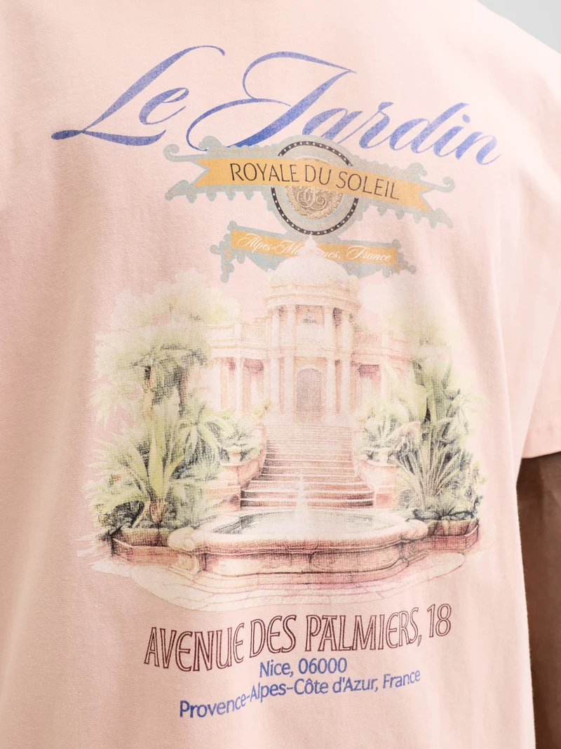 JORMENTON PHOTO TEE SS CREW NECK, Peach Melba