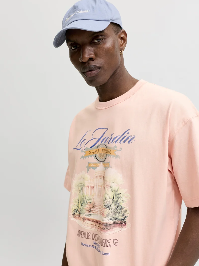JORMENTON PHOTO TEE SS CREW NECK, Peach Melba