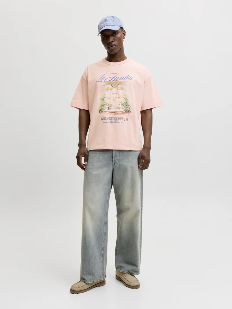 JORMENTON PHOTO TEE SS CREW NECK, Peach Melba