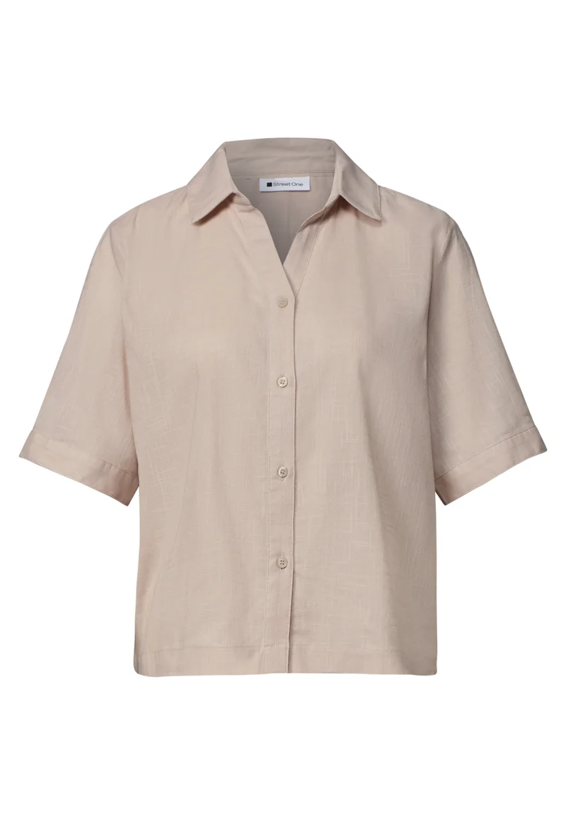 LTD QR buttoned shirtcollar bl, clay sand