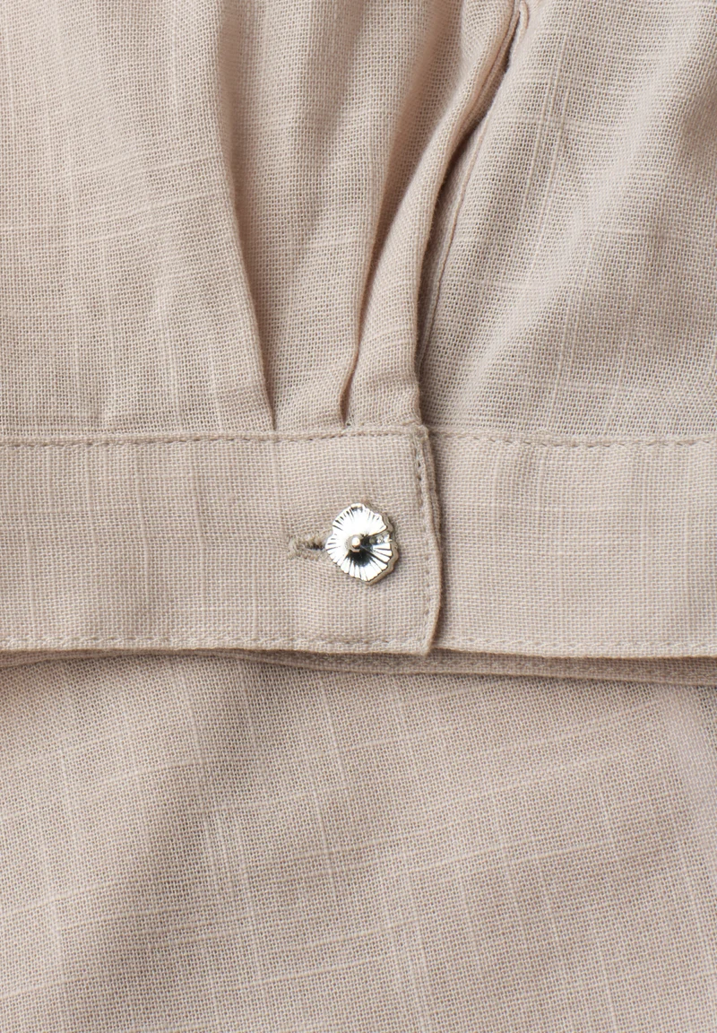 LTD QR buttoned shirtcollar bl, clay sand