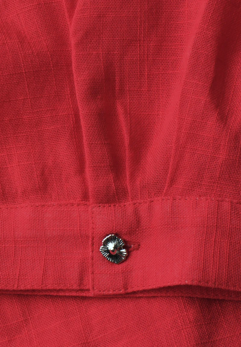 LTD QR buttoned shirtcollar bl, salsa red