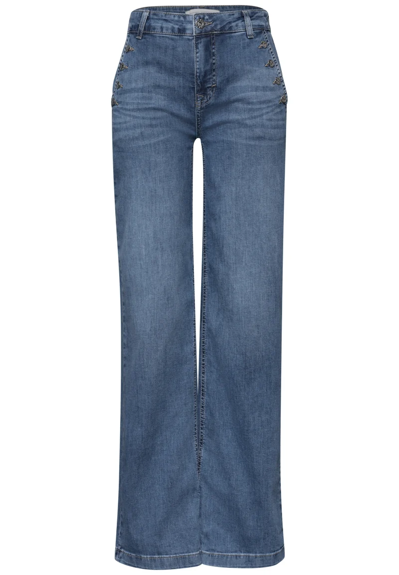 Style Emee Wide Leg,hw,mid blu, Medium Blue Wash