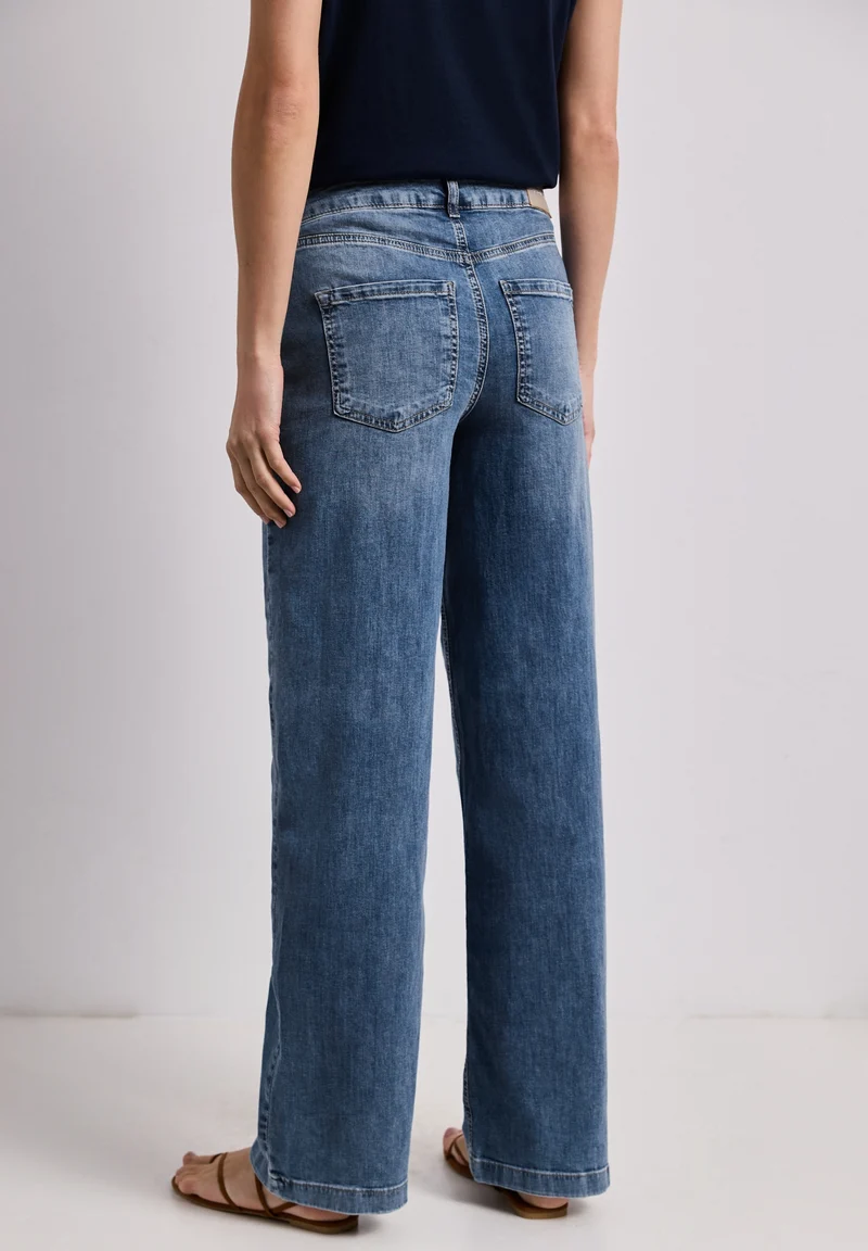 Style Emee Wide Leg,hw,mid blu, Medium Blue Wash