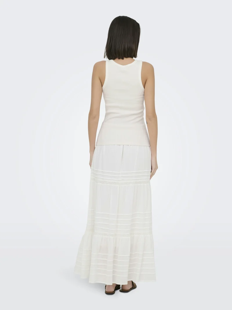 JDYTULLE LIFE EMB TANK TOP JRS, Cloud Dancer/EMB BUTTERFLY