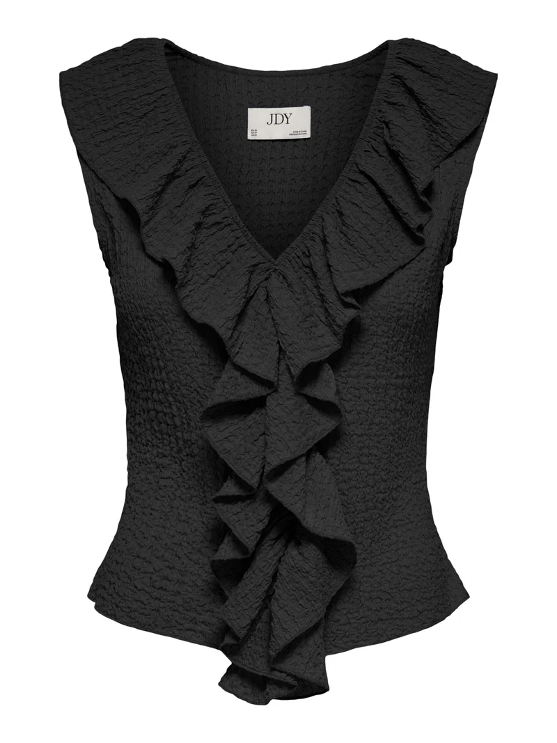 JDYTURBO S/L FRILL TOP JRS, Black