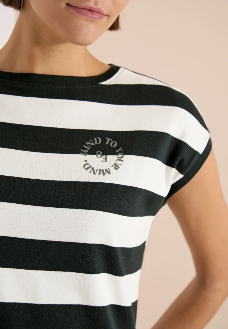 TOS Striped Be Kind FP Shirt, palm breeze green