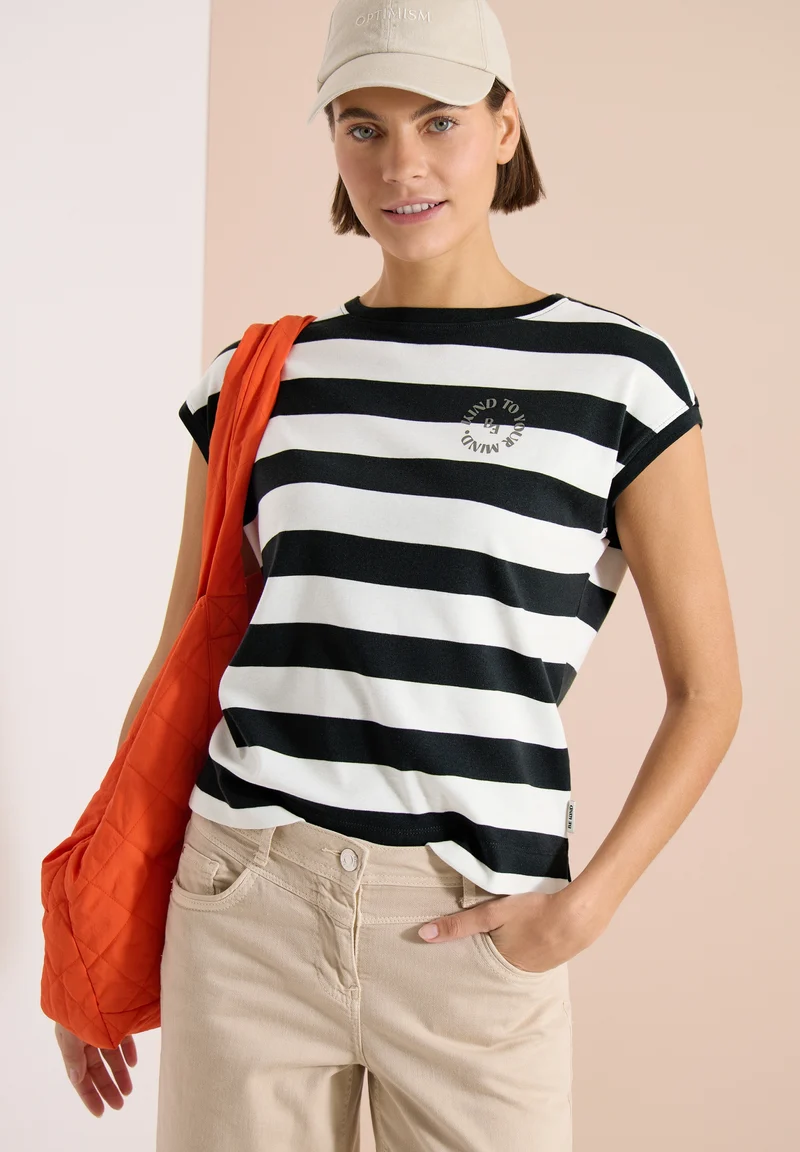 TOS Striped Be Kind FP Shirt, palm breeze green