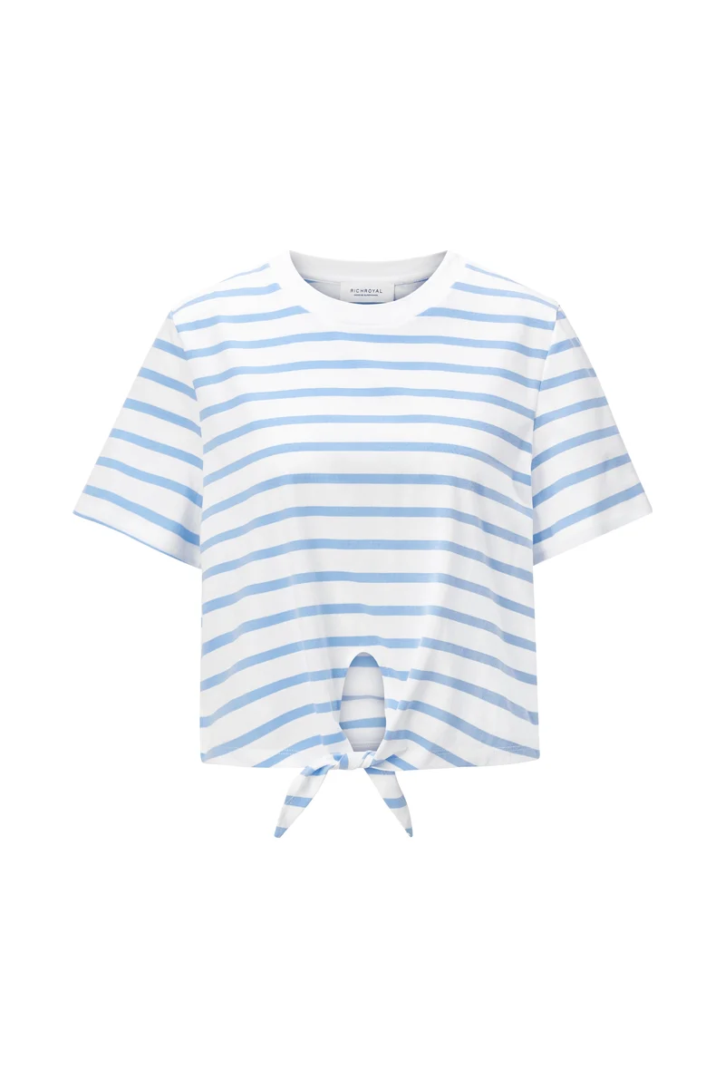 Washed Striped T-Shirt, white