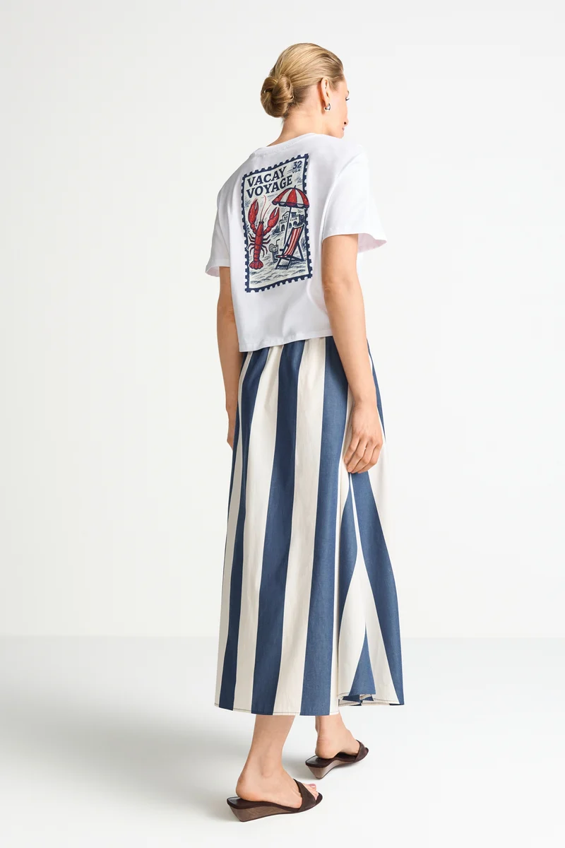 Knot T-Shirt with Print, white