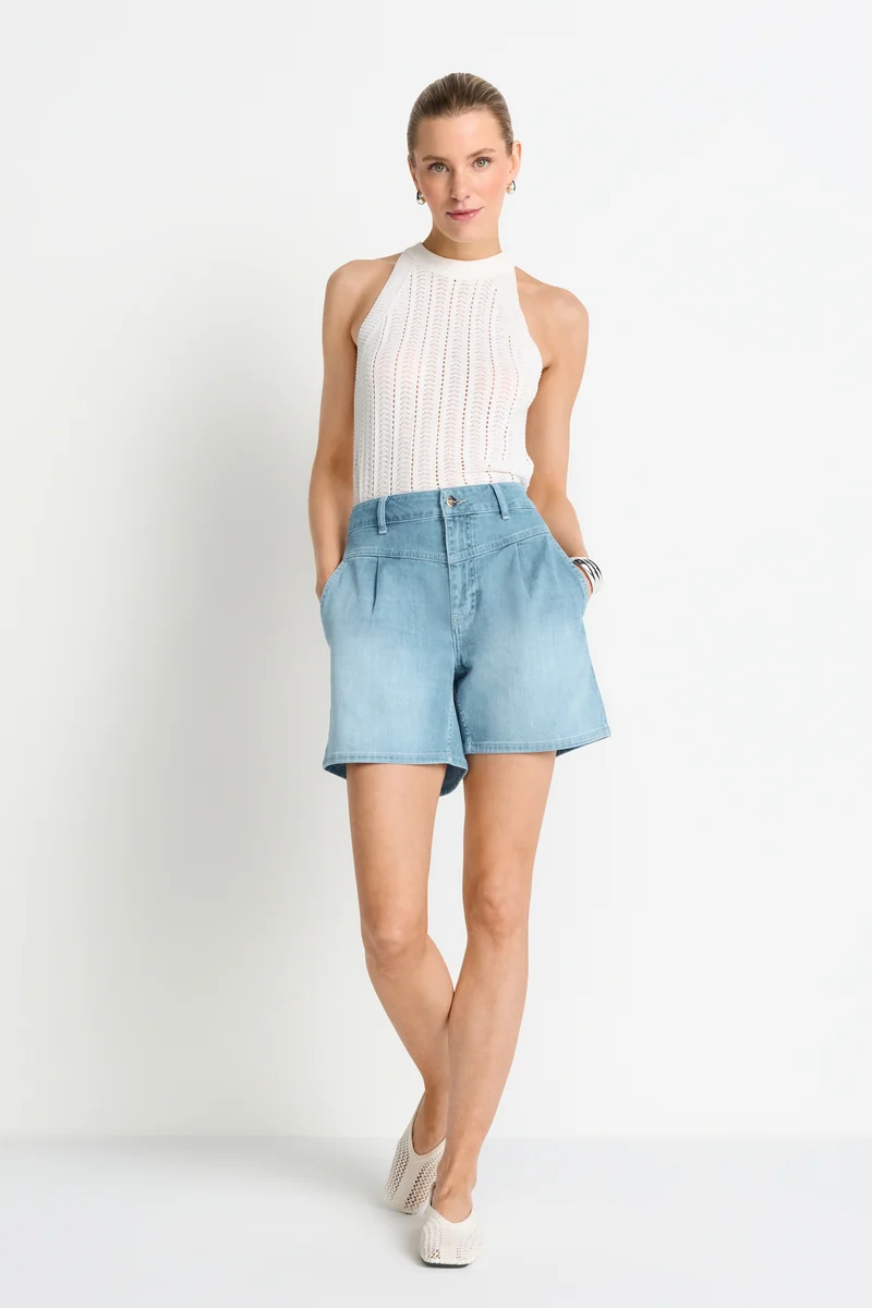 Blue Denim Shorts, denim blue