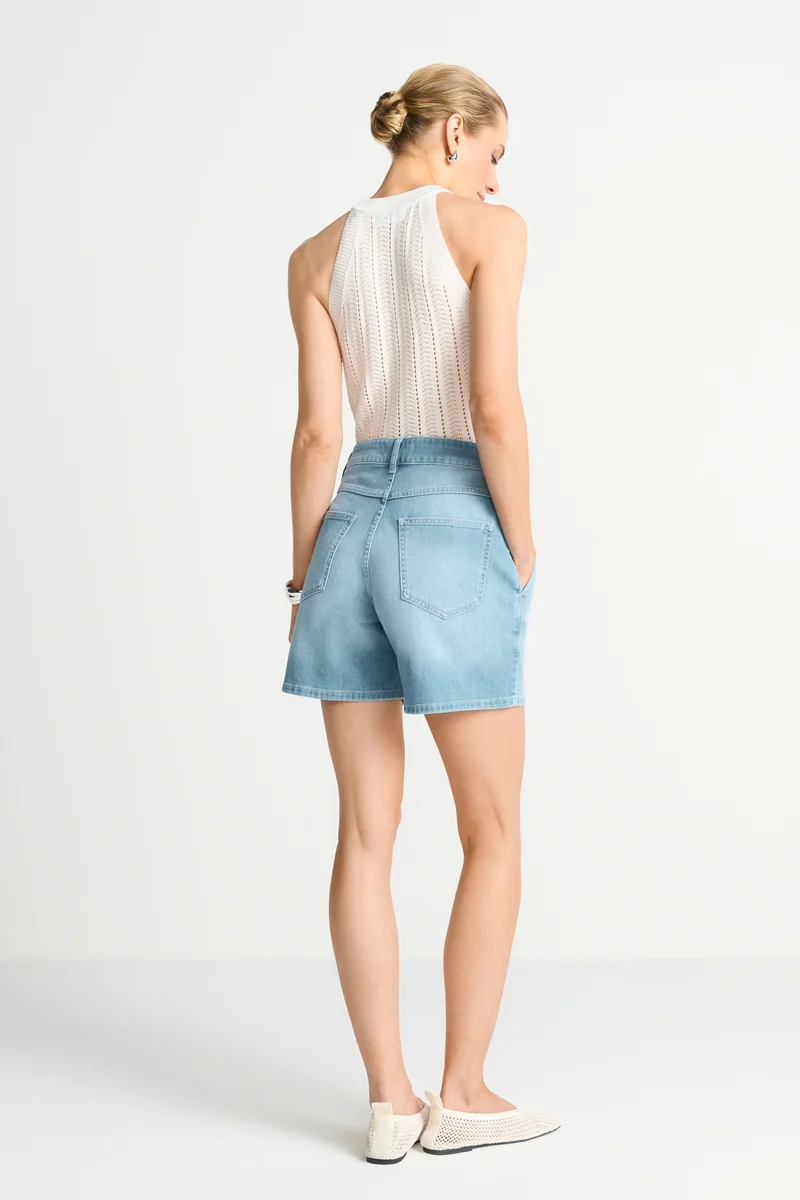 Blue Denim Shorts, denim blue