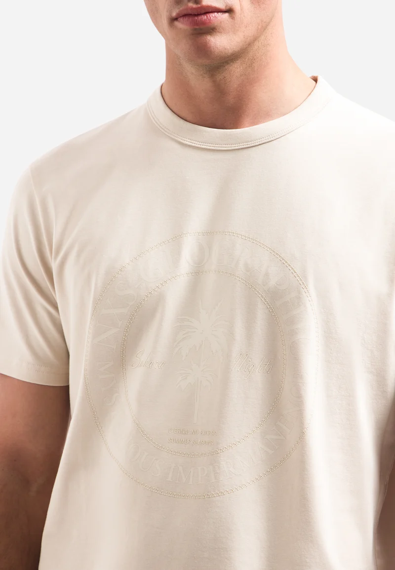 T-Shirt Crewneck Graphic, Stone