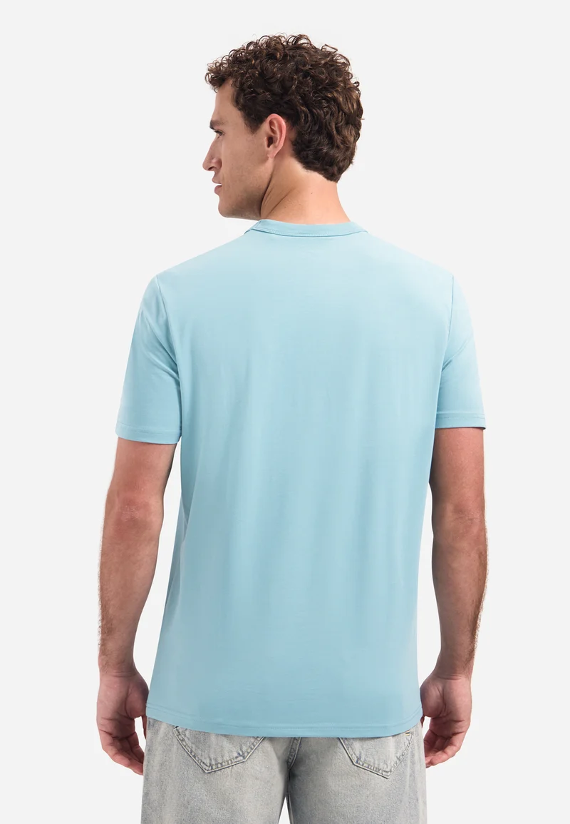 T-Shirt Crewneck Graphic, Seablue