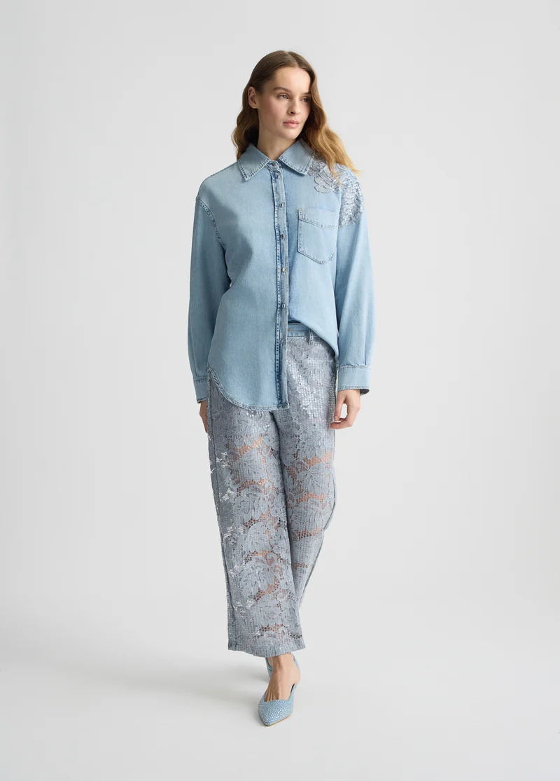 Flared Lace Trousers
