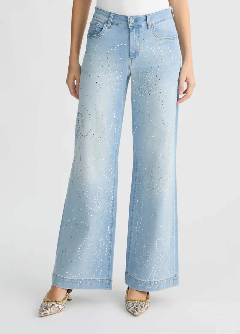 Flared Jeans with Studs