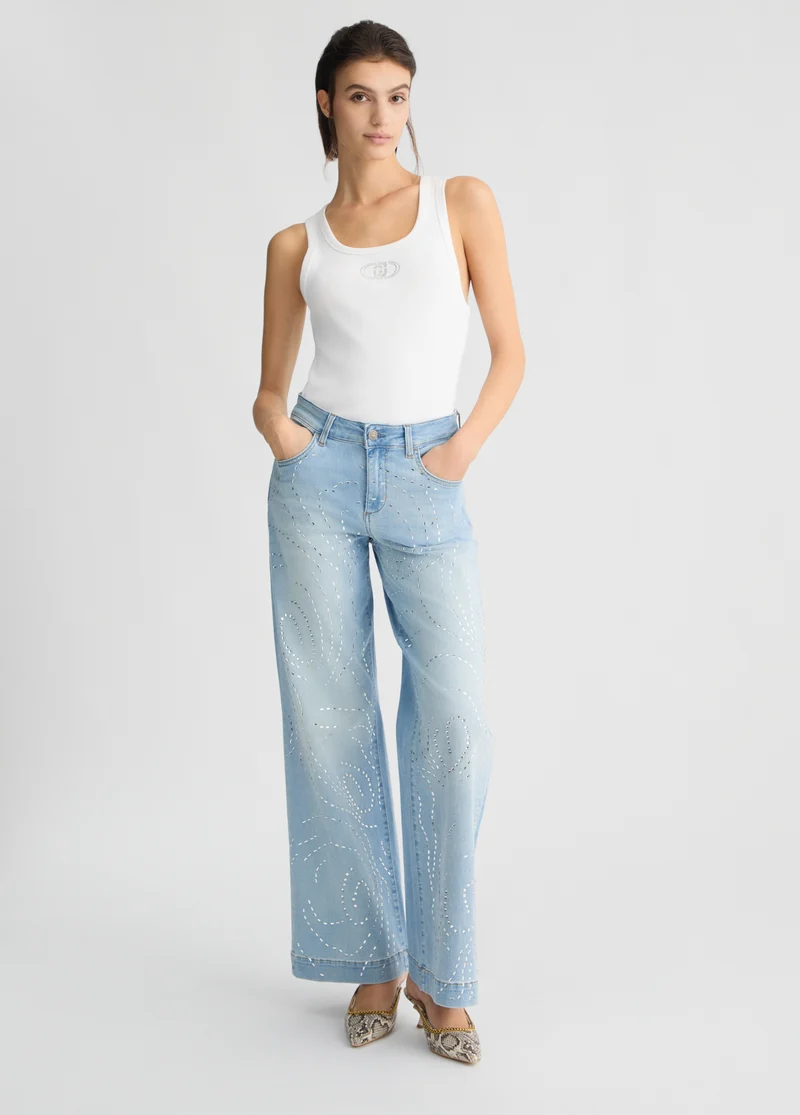 Flared Jeans with Studs