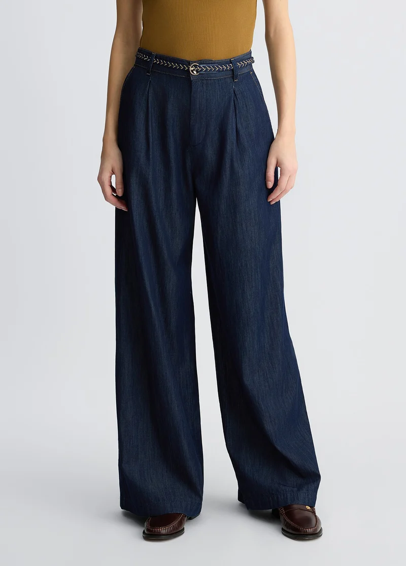 Flared Denim Trousers