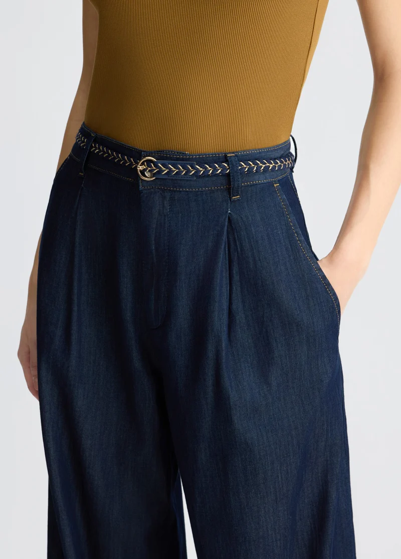 Flared Denim Trousers