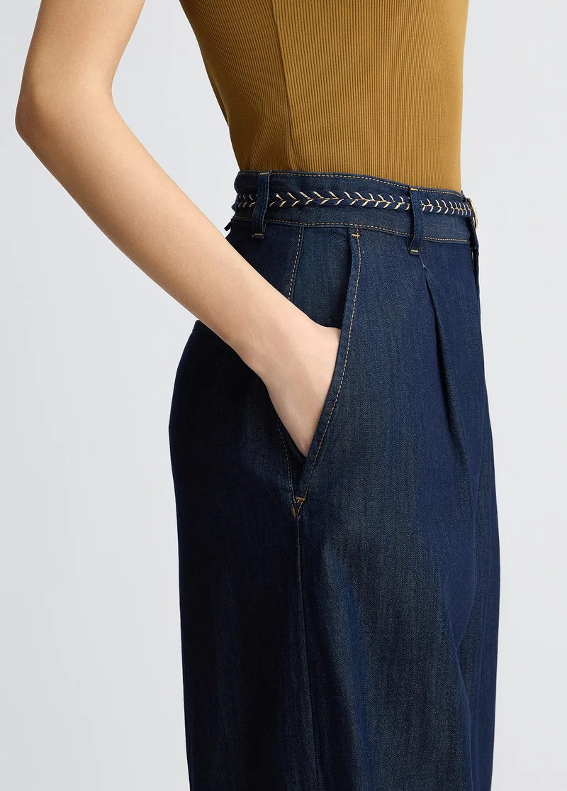 Flared Denim Trousers