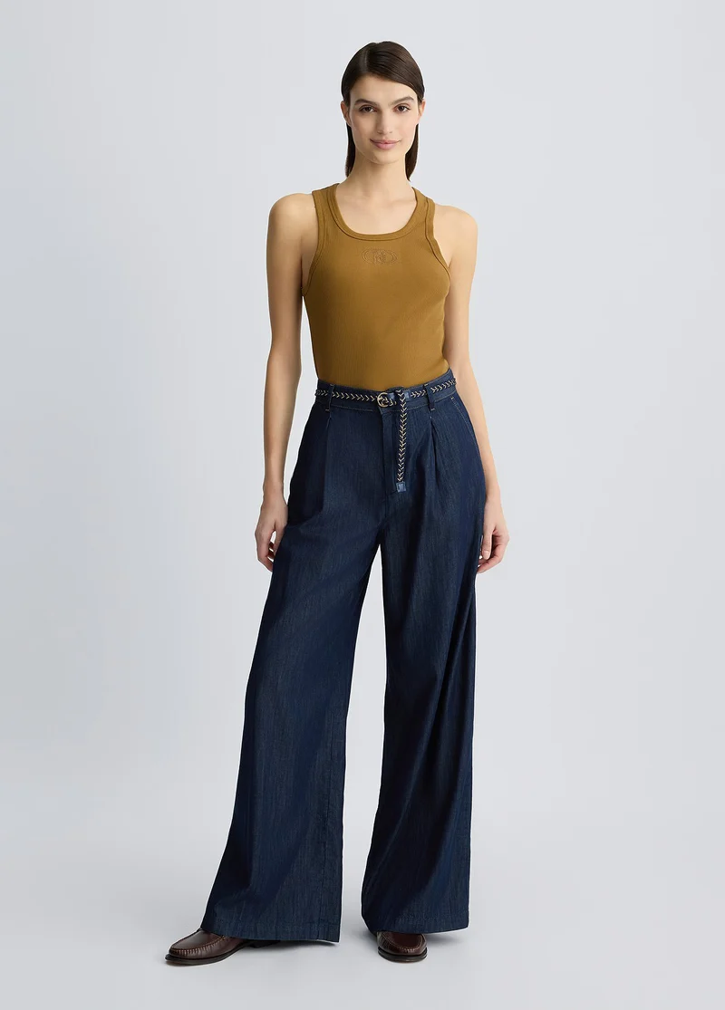 Flared Denim Trousers