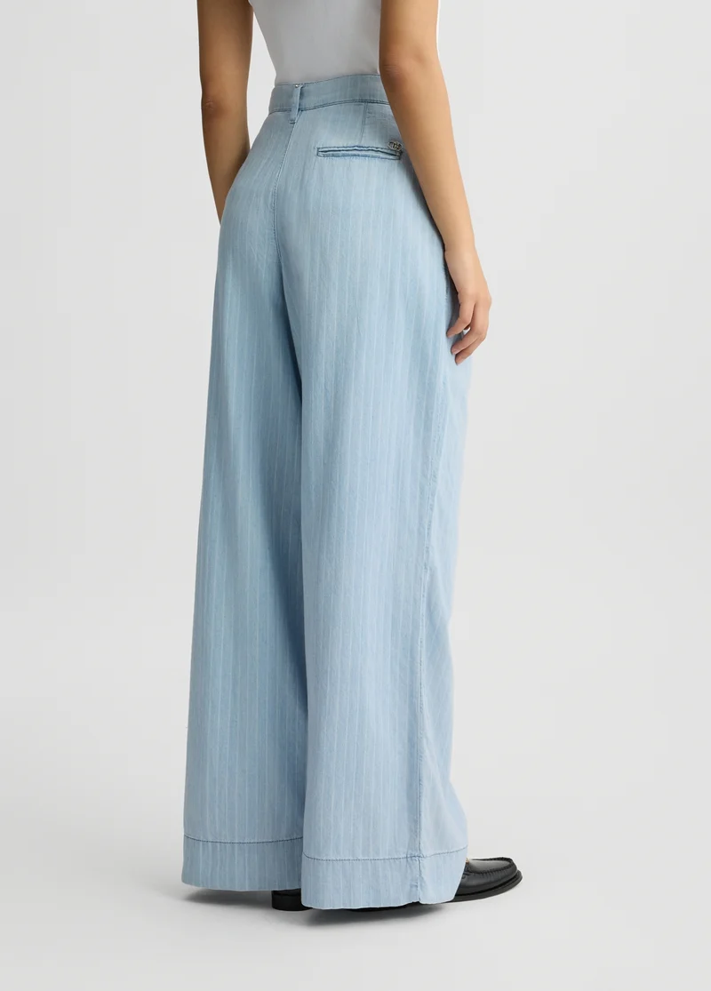 Pinstripe Denim Trousers