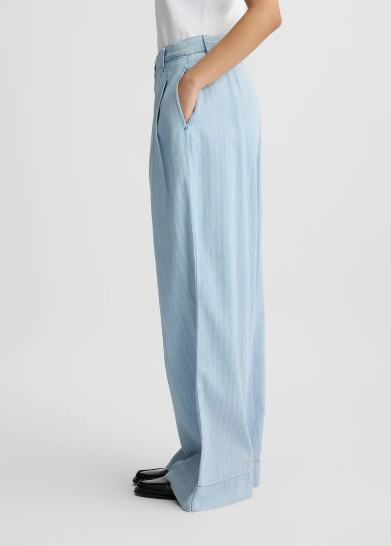 Pinstripe Denim Trousers