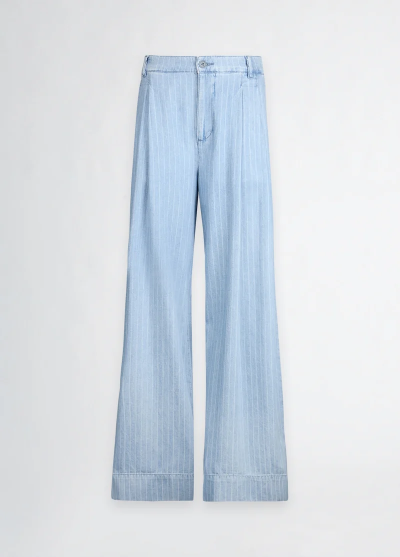 Pinstripe Denim Trousers