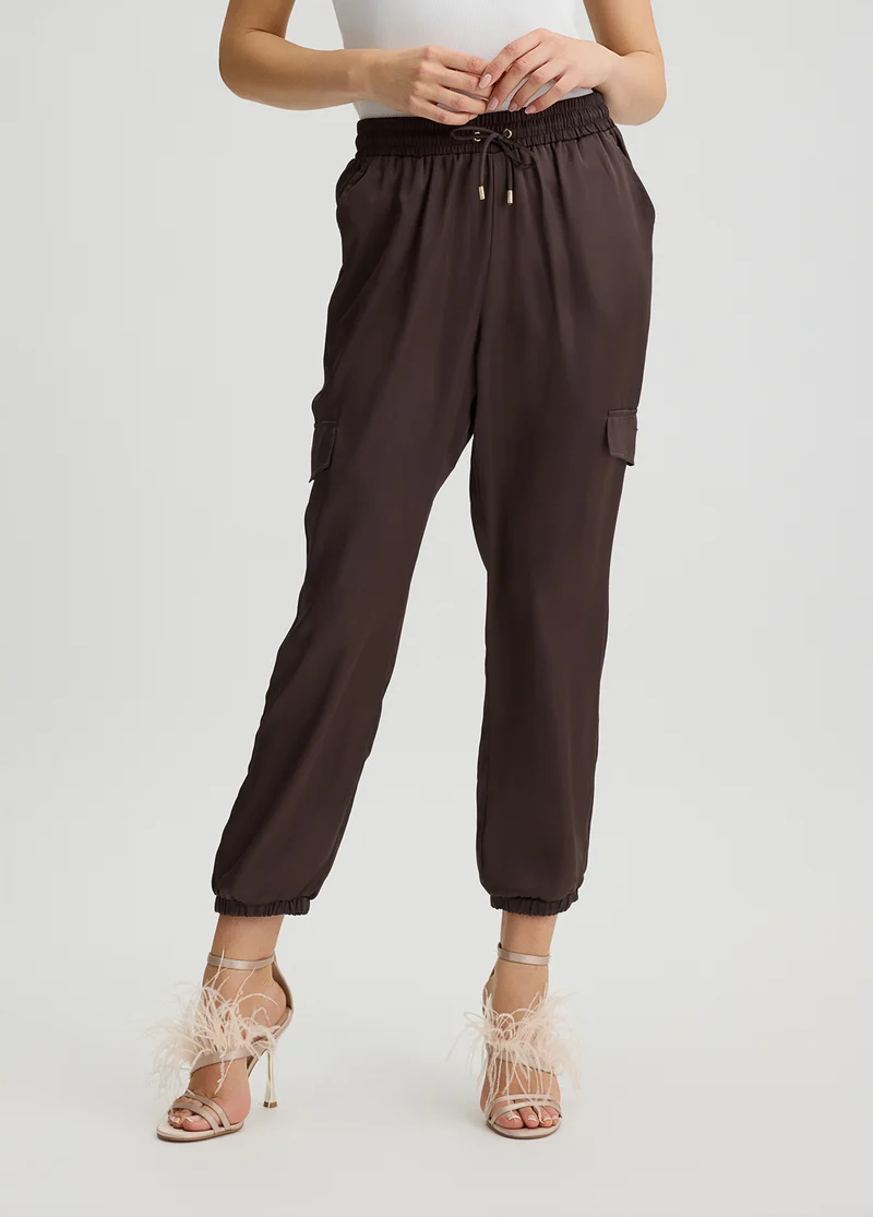 Satin Cargo Trousers