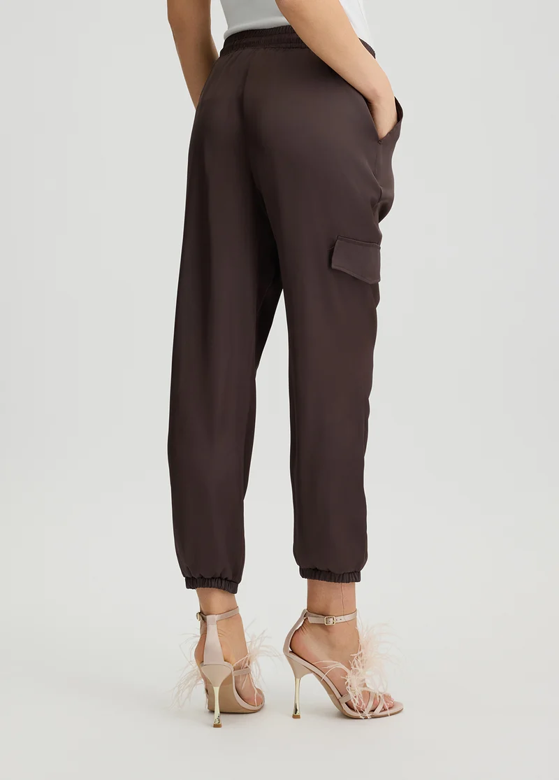 Satin Cargo Trousers