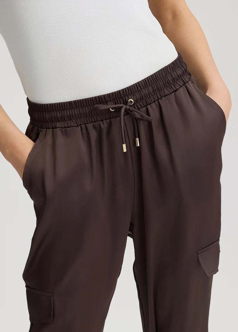 Satin Cargo Trousers