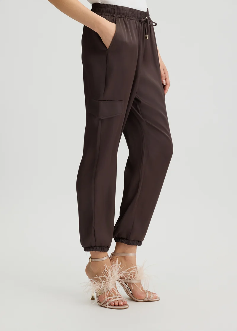 Satin Cargo Trousers