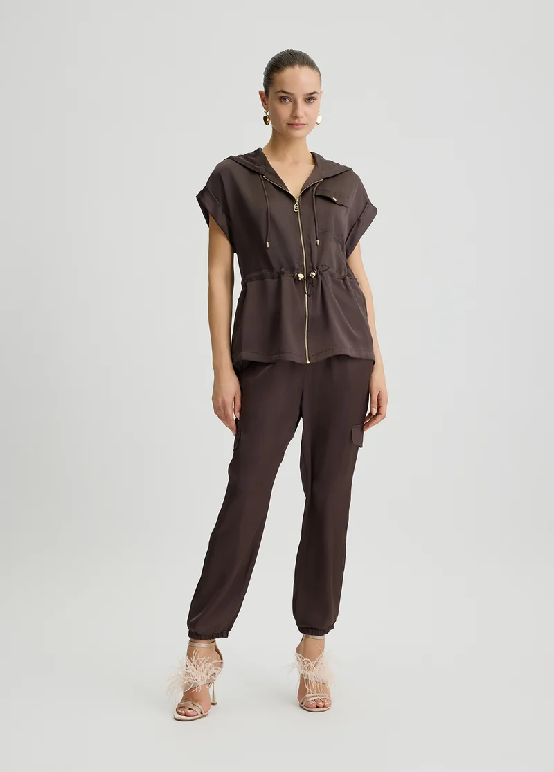 Satin Cargo Trousers