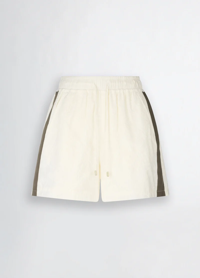 Embroidered cotton shorts